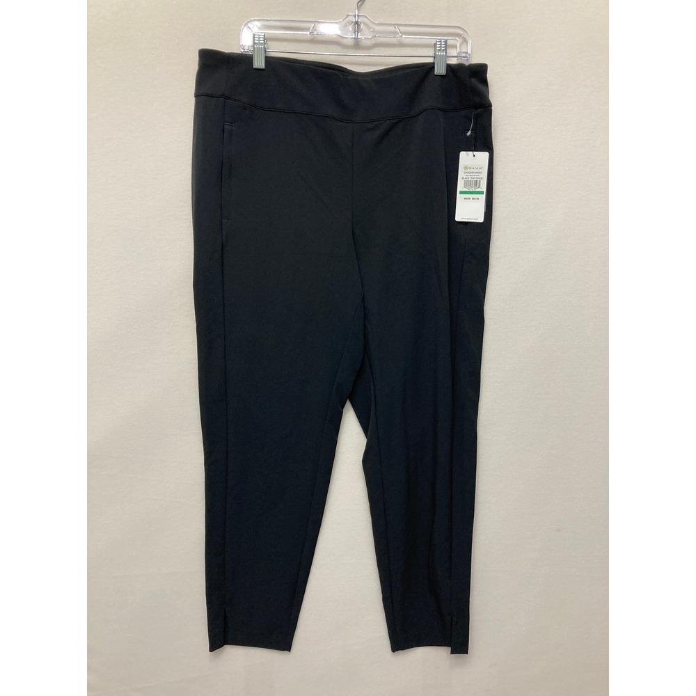 New Gaiam Explorer Zip Pants XL Black City Street Active Stretch Tapered Leg